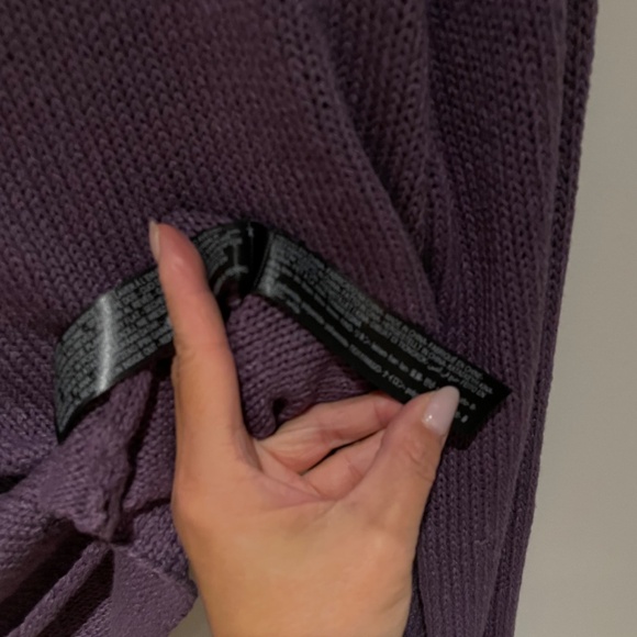 Massimo Dutti Purple Linen Blend Sweater NWOT - Picture 5 of 6